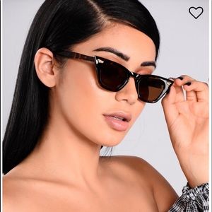 Dark brown cat eye sunglasses
